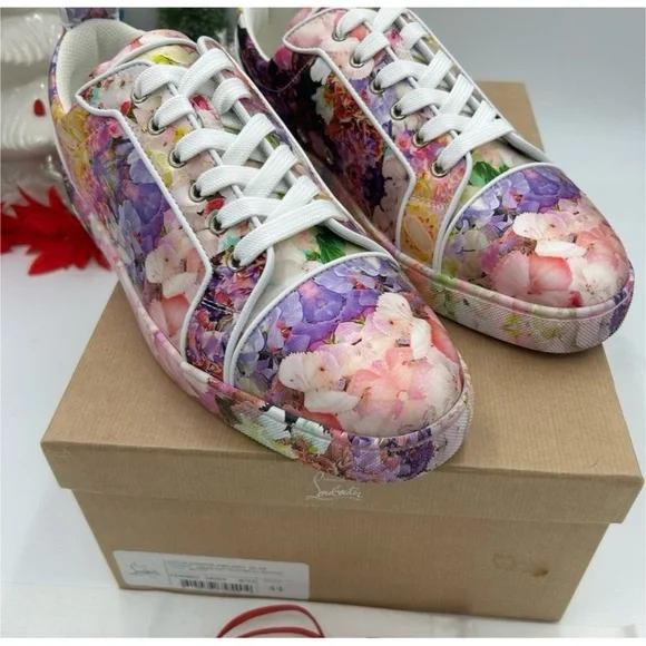 Christian Louboutin Oblato flat low top floral sneakers size 44
made Italy - Picture 2 of 6